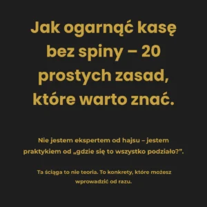20 prostych zasad na oszczędzanie