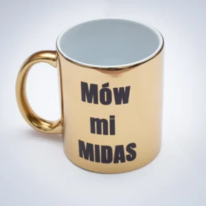 Kubek „Mów mi MIDAS” – zgaszone złoto, 330 m