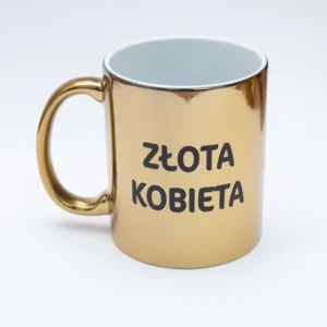 Kubek "Złota kobieta" - złoty, 330 ml